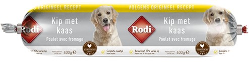 Saucisse Rodi au poulet et fromage pour chien