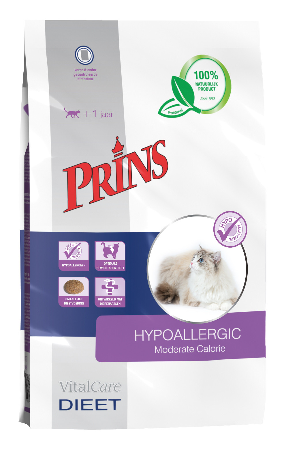 Prins Vitalcare Diet Hypoallergic Moderate Calorie pour chat