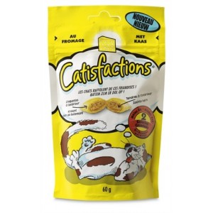 catisfactions au fromage friandise pour chat 6 x 60 g