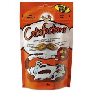 catisfactions au poulet friandise pour chat 12 x 60 g