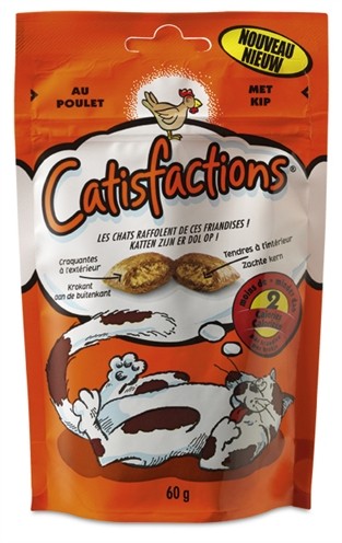 Catisfactions friandises pour chat au poulet 60 g Catisfactions