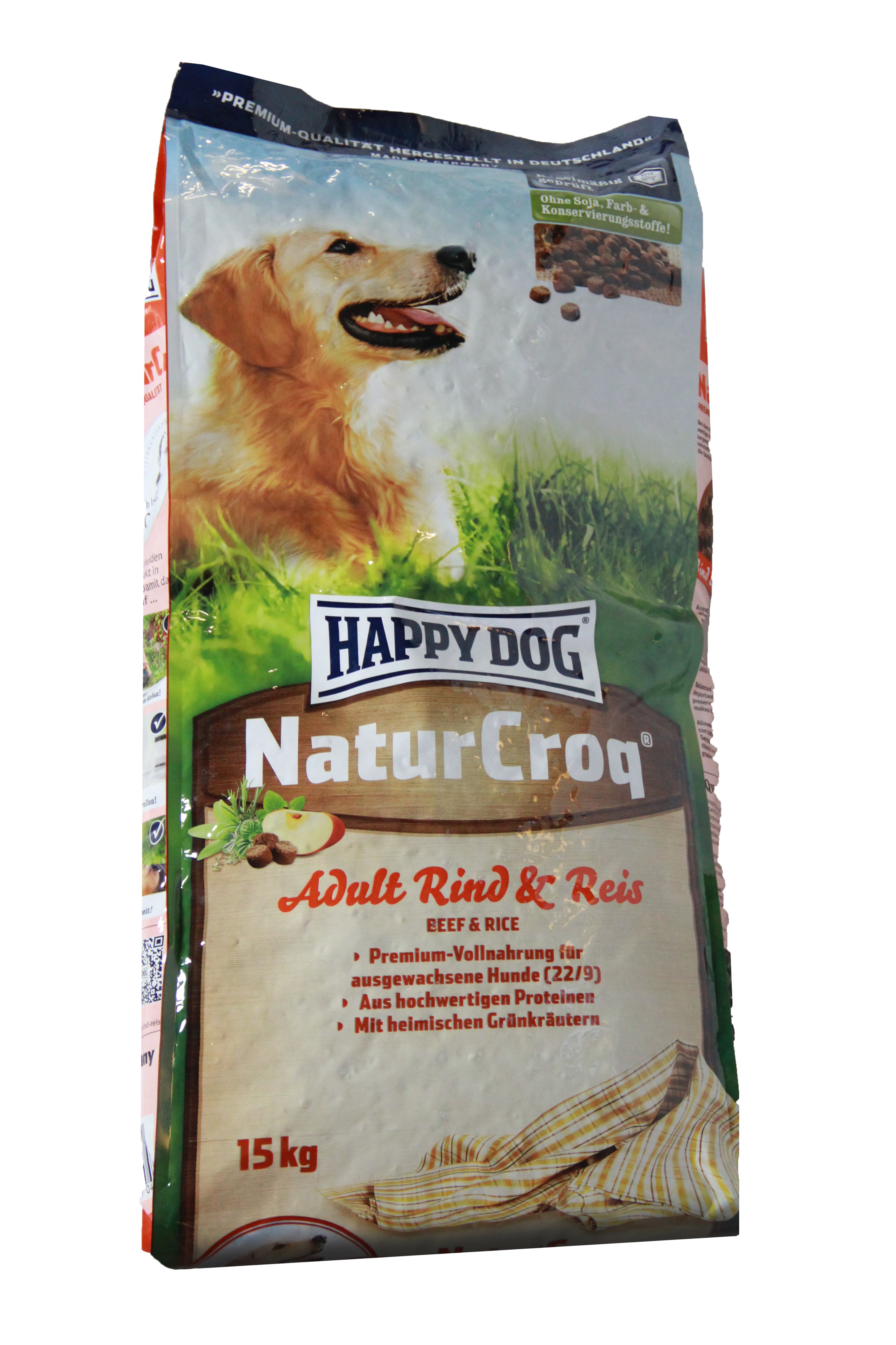Happy Dog NaturCroq Boeuf Riz pour chien
