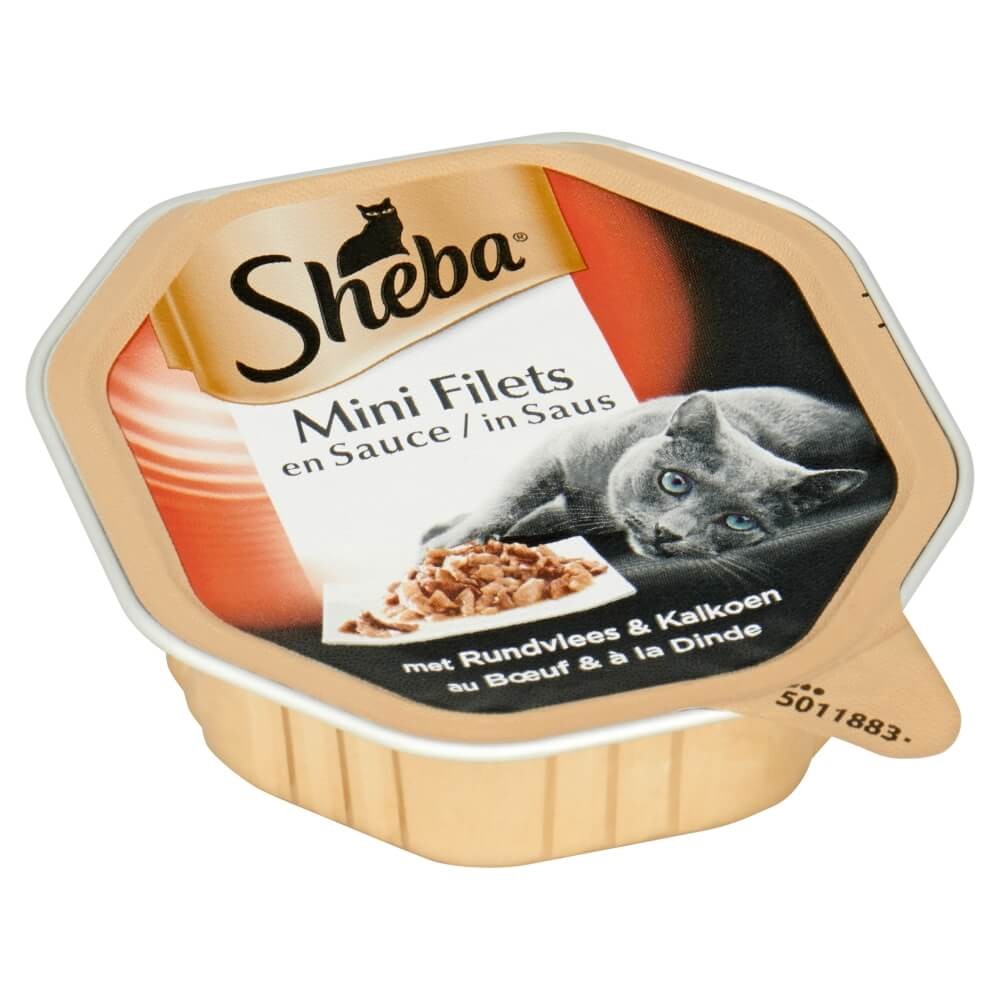 Sheba Mini Filets au bœuf et à la dinde pâtée pour chat  (85 g)