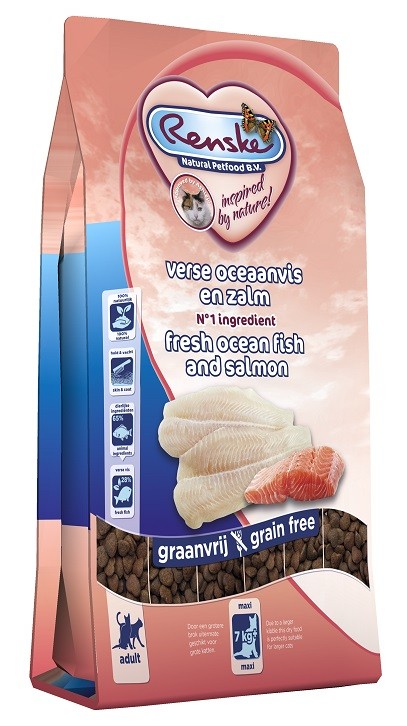 Renske Super Premium Maxi Poisson Mer & Saumon Frais pour chat