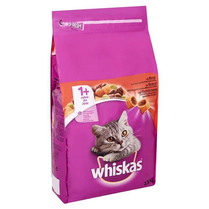 Whiskas Adult 1+ au boeuf pour chat