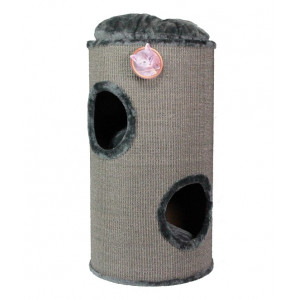 Arbre à chat 2-trous 75 cm pour chat Noir/Gris