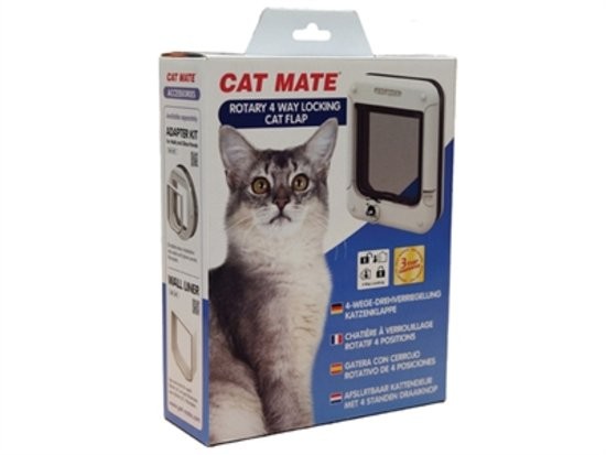 Cat Mate 4-way Rotary Chatière Blanche
