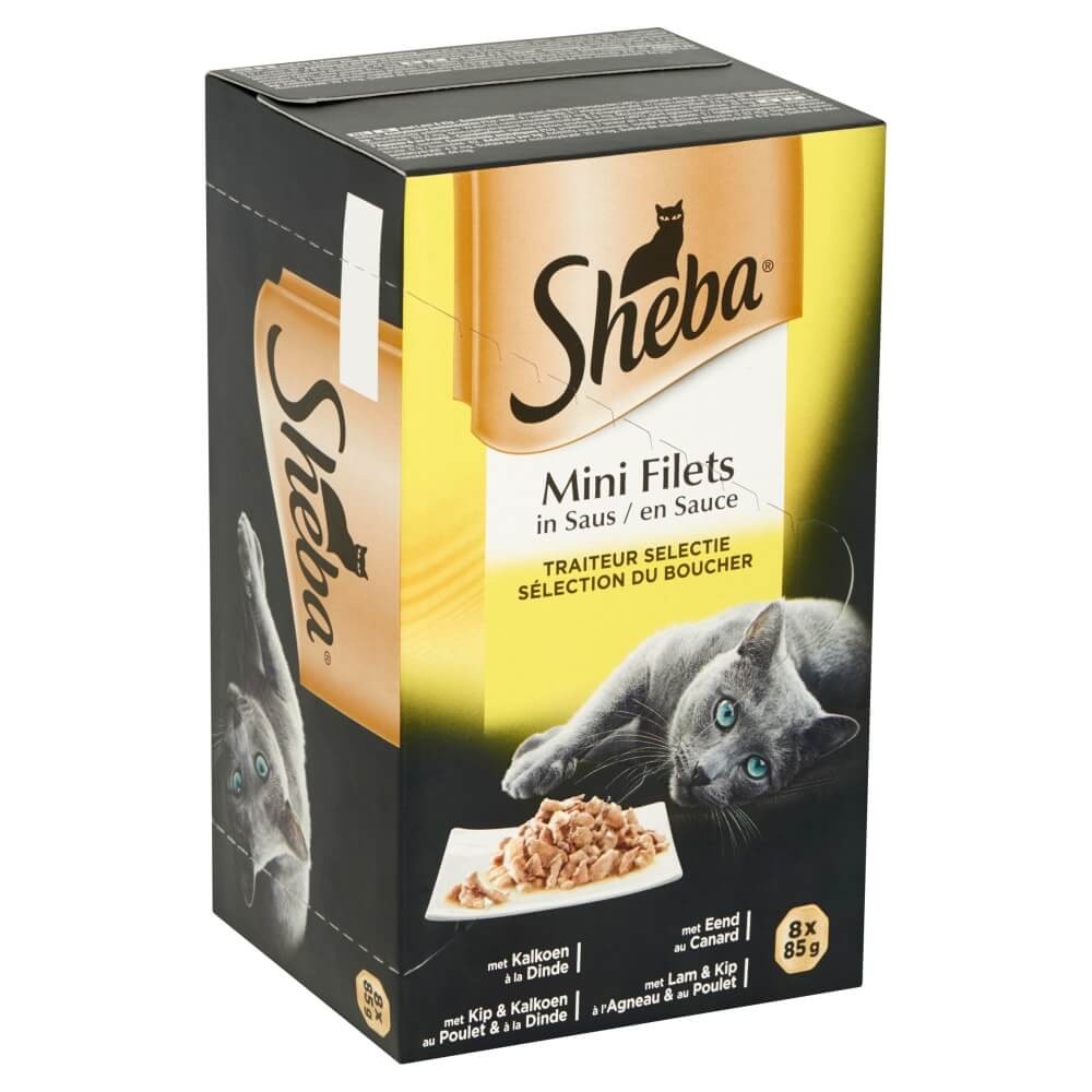 Sheba Mini Filets Sélection du Boucher à la volaille pâtée pour chat (85 g)