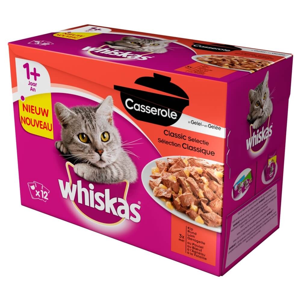 Whiskas +1 Casserole Sélection Classique en gelée