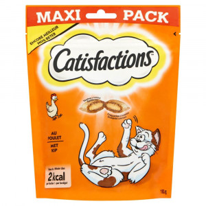 catisfactions friandise au poulet pour chat maxi pack 4 x 180 g