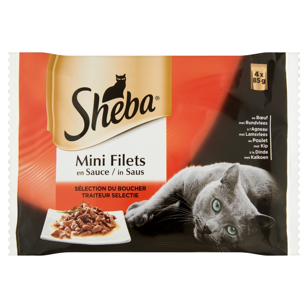 Sheba Mini Filets Sélection du Boucher en sauce pâtée pour chat (sachets 85 g)