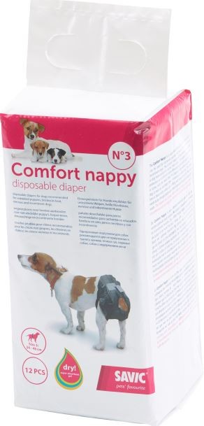 Savic Comfort Nappy Couches pour chiens 12 pièces