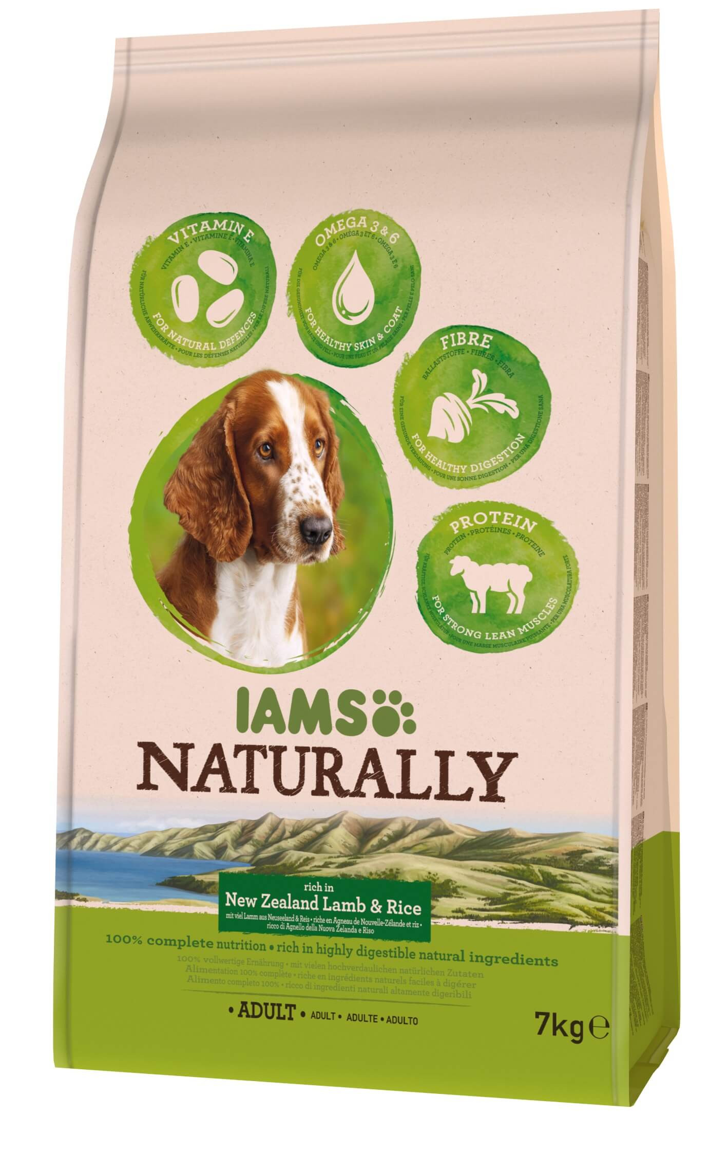 Iams Naturally Adulte Agneau & Riz pour chien