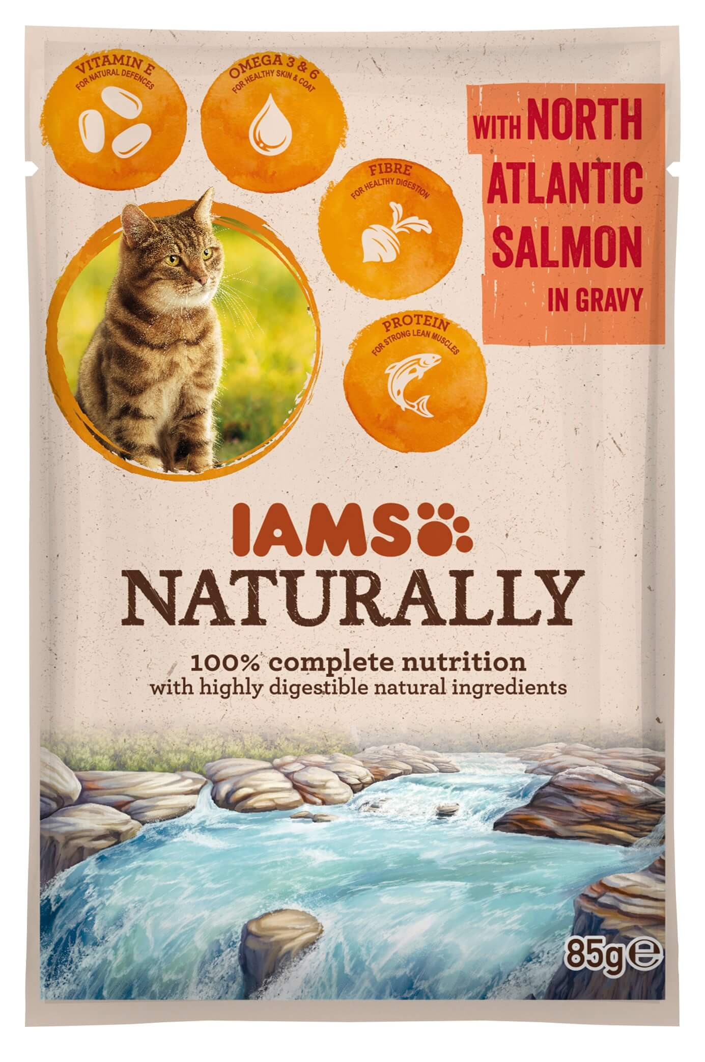 Iams Naturally Adulte Saumon pâtée pour chat