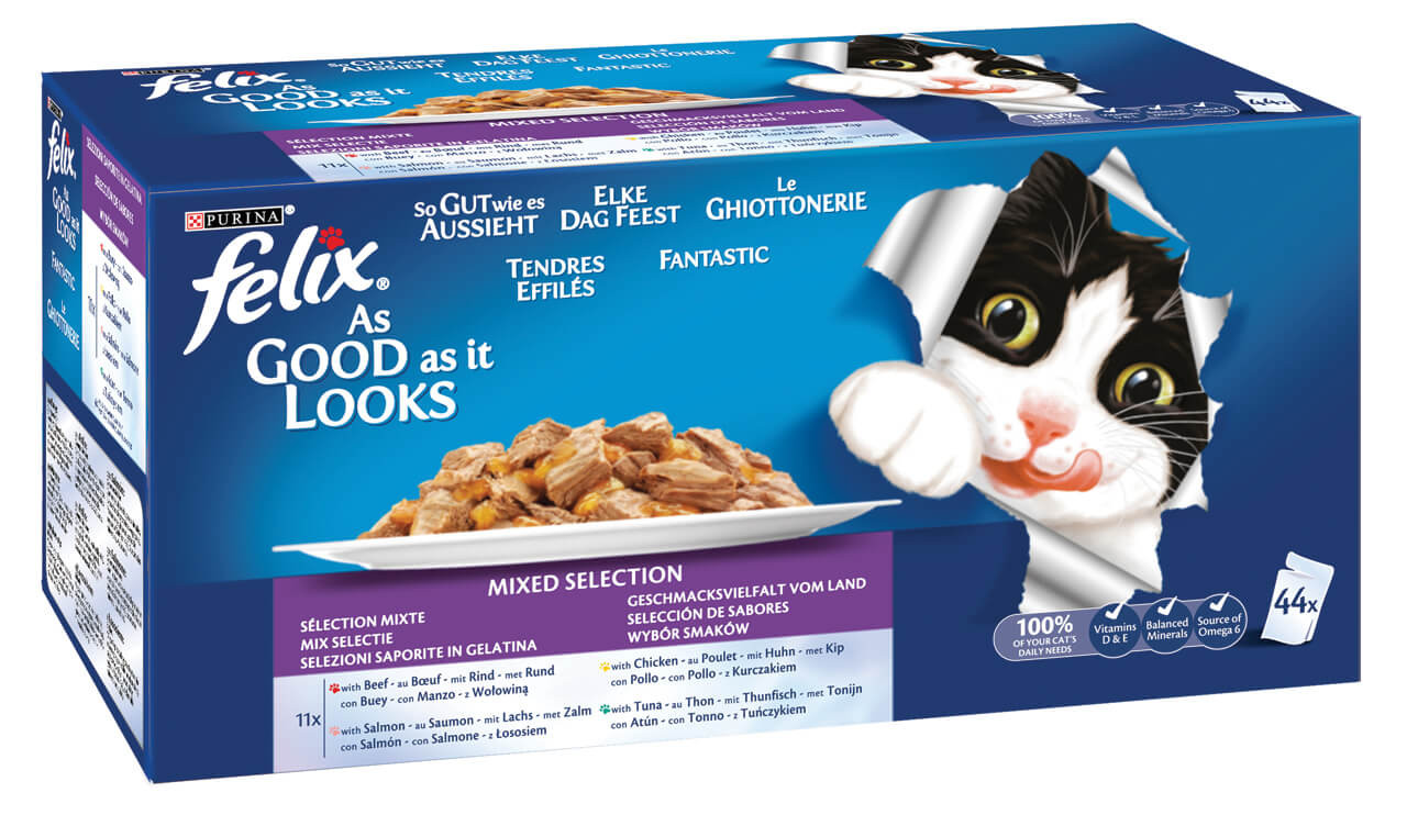 Felix Mix Tendres Effiles En Gelee 44 Pcs Bas Prix