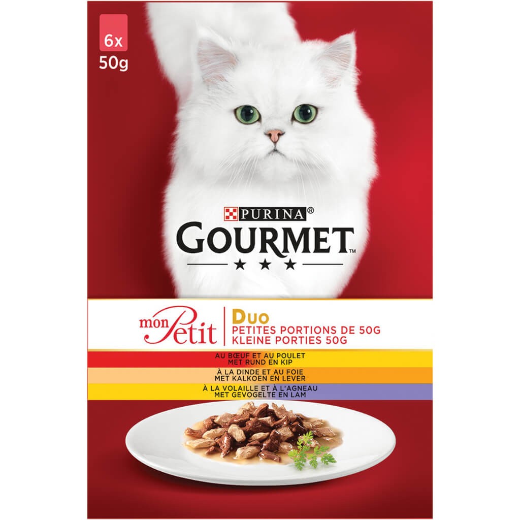 Gourmet Mon Petit Viande Duo (6x50g) chat