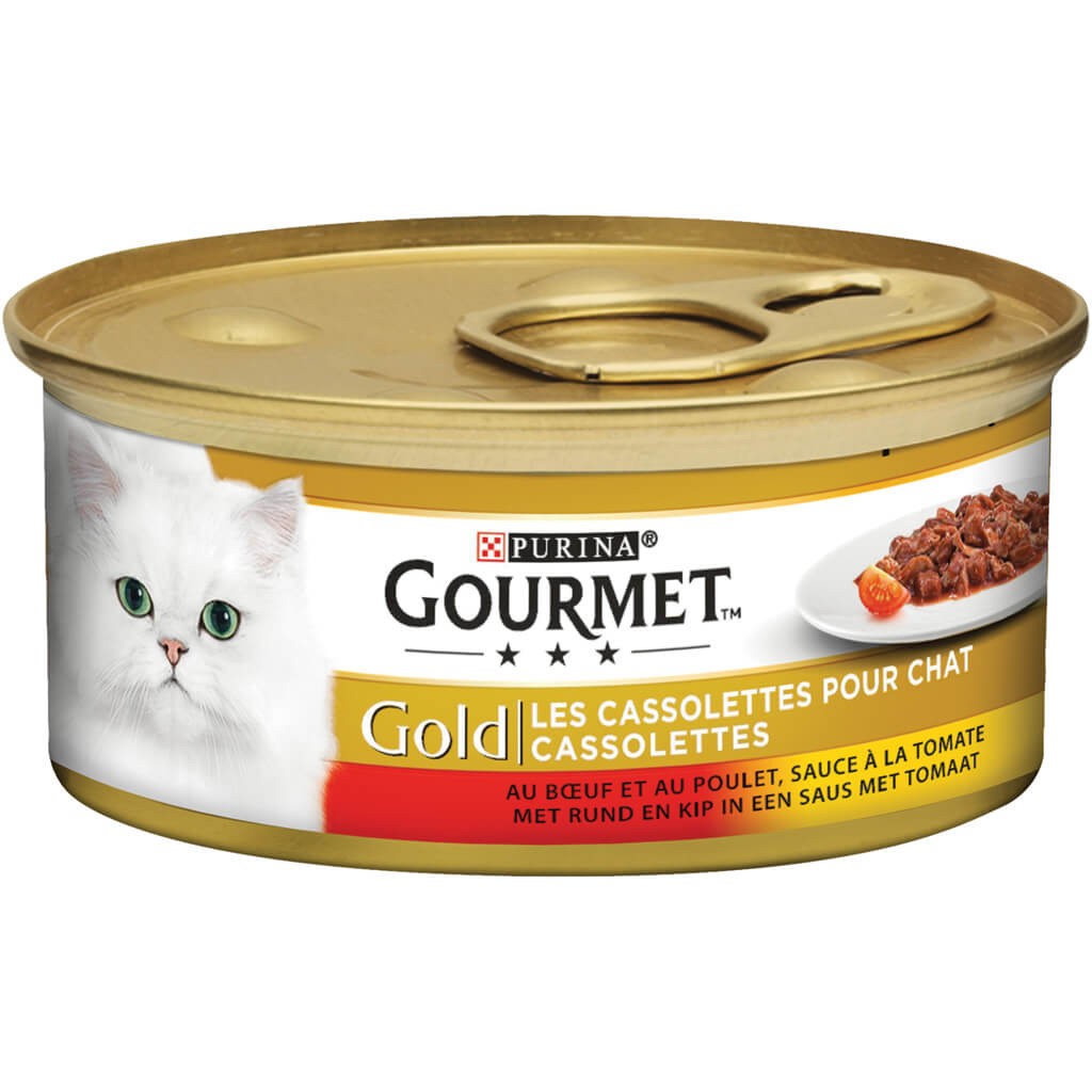 Gourmet Gold Cassolettes Duo au boeuf et poulet à sauce tomate