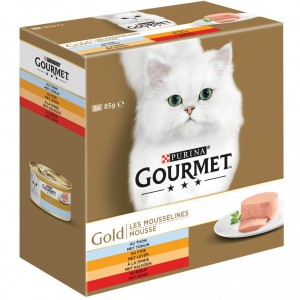 GOURMET GOLD Les Mousselines pour chat adulte - 24x85g