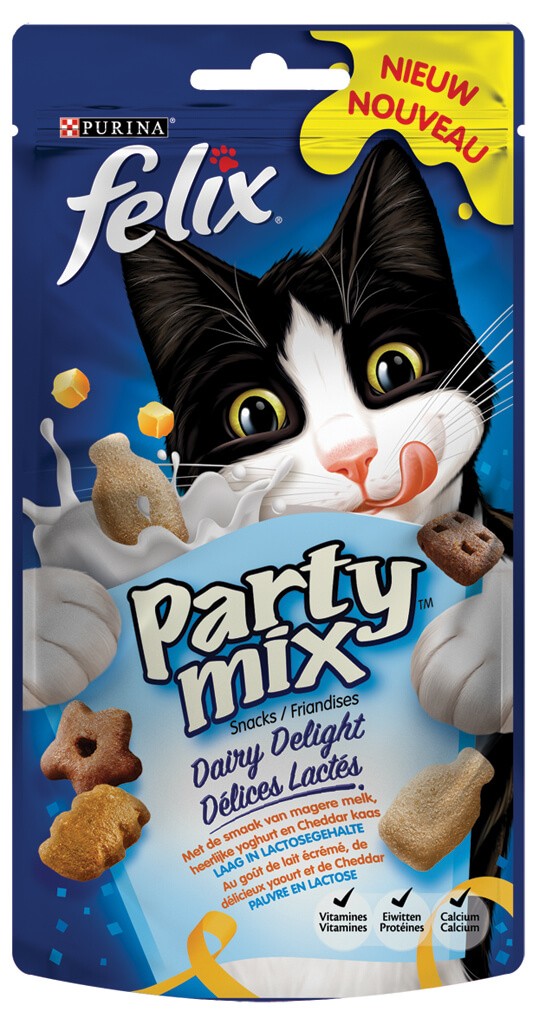 Felix Party Mix Délices friandises produits laitiers pour chats Brekz.fr
