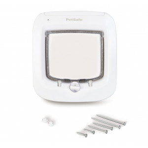 Staywell Pet Porte Microchip Kattenluik wit