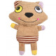 Peluche Renard en velours côtelé pour chien