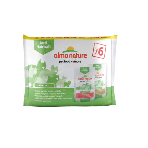 Almo Nature Anti Hairball multipack au boeuf et poulet pâtée pour chat (70 g) 6 x 70 g