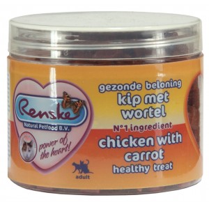 Renske Healthy Reward récompense poulet & carotte pour chat 2 x 100 g