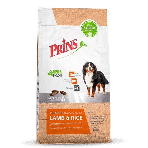 Prins ProCare Hypoallergenic  à l'agneau & riz pour chien