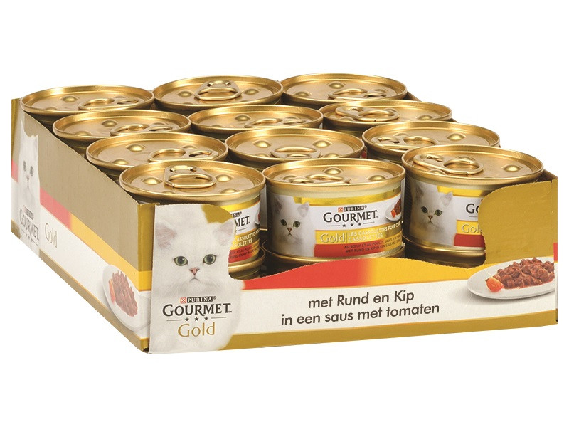 Gourmet Gold Cassolettes Duo au boeuf et poulet à sauce tomate