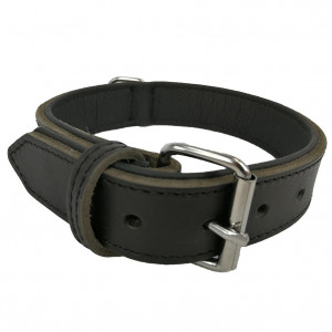 Collier en cuir souple Asher pour chien 60cm x 30mm