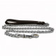 Laisse avec collier en cuir noir