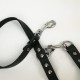 Laisse en cuir noir pour chien