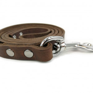 laisse en cuir marron pour chien 130 cm x 25 mm