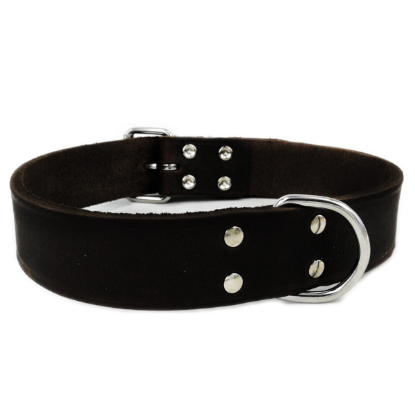 Leren Halsband Zwart