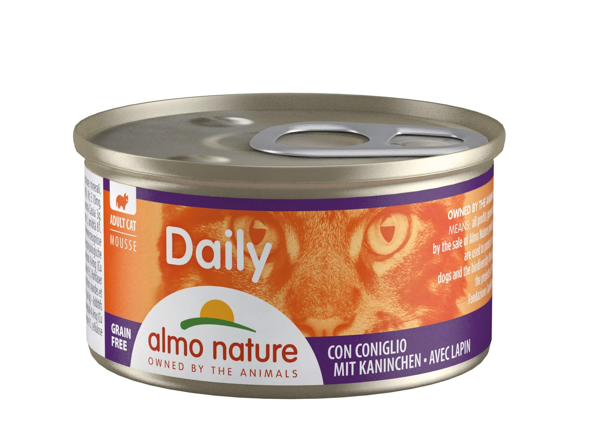 Almo Nature Daily Mousse au lapin pâtée pour chat (85 g)