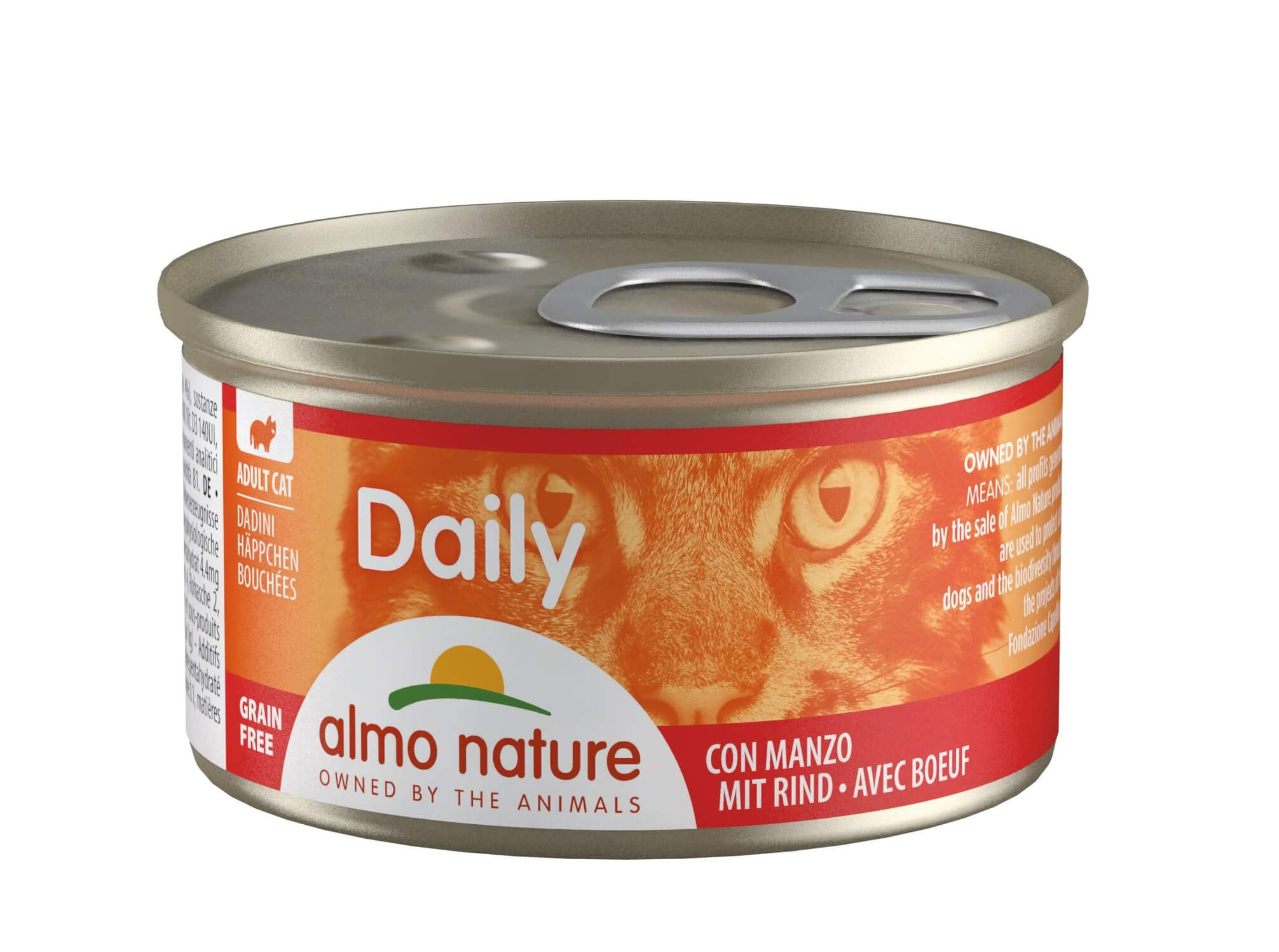 Almo Nature Daily Bouchées au bœuf pâtée pour chat (85 g)
