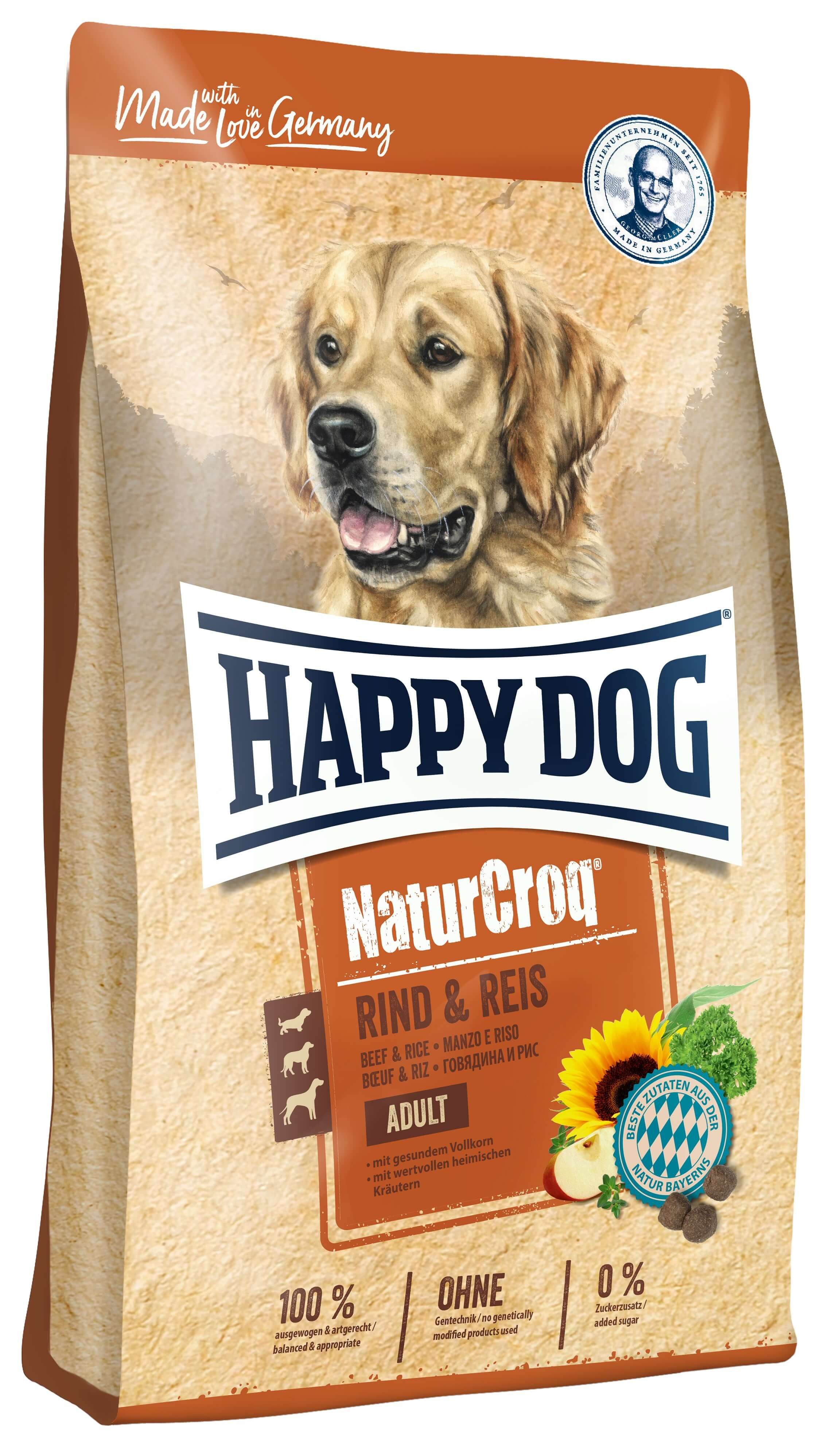 Happy Dog NaturCroq Boeuf Riz pour chien