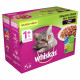 Whiskas 1+ Sélection Mixte en sauce multipack sachets de 12 x 100 gr