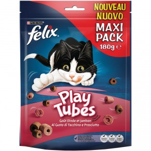 Felix Play Tubes Dinde & Jambon pour Chats- 180g 5 x 180 g