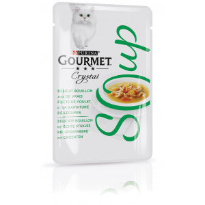 Gourmet Crystal Soup Poulet Et Legumes Pour Chat 32x40g A Bas Prix