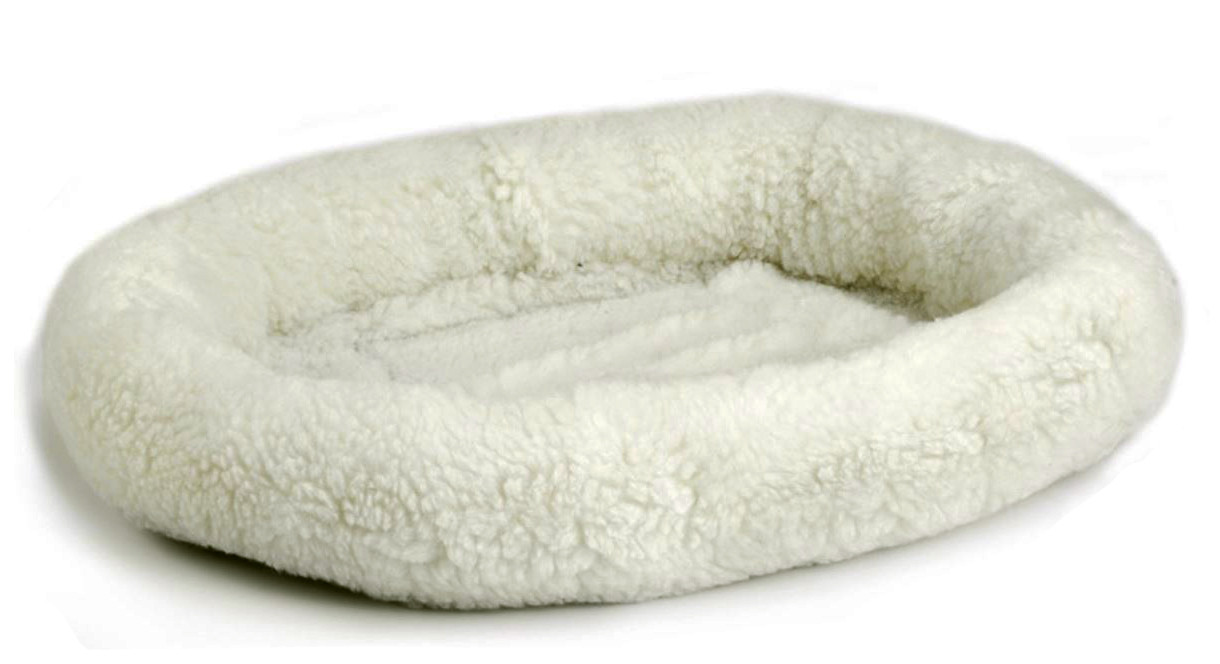 Panier en peluche mouton pour chat