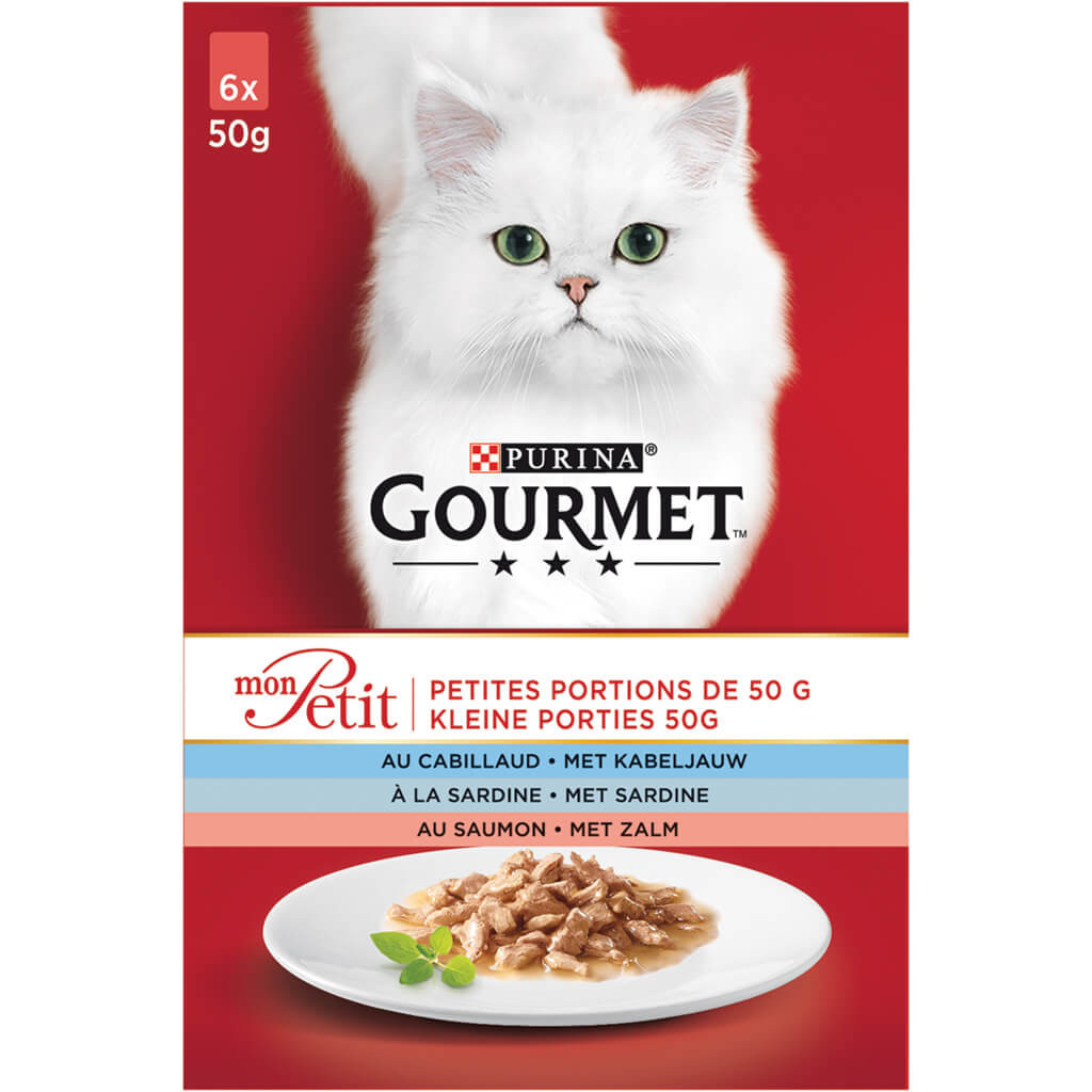 Gourmet Mon Petit Zalm (6x50g) kattenvoer