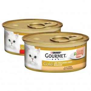 Gourmet Gold Mousse Dinde + Boeuf Combipack pour chat 48 x 85 g