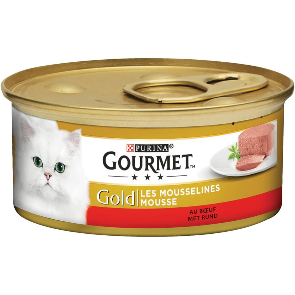 Gourmet Gold Mousse Kalkoen + Rund Combipack Kattenvoer