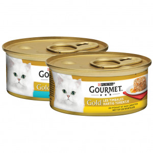 Gourmet Gold Les Timbales savoureuses combipack pour chat 48 x 85 g