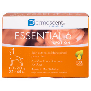 Dermoscent Essential 6 Spot-On pour chien (10 à 20 kg) 3 x 4 pipettes