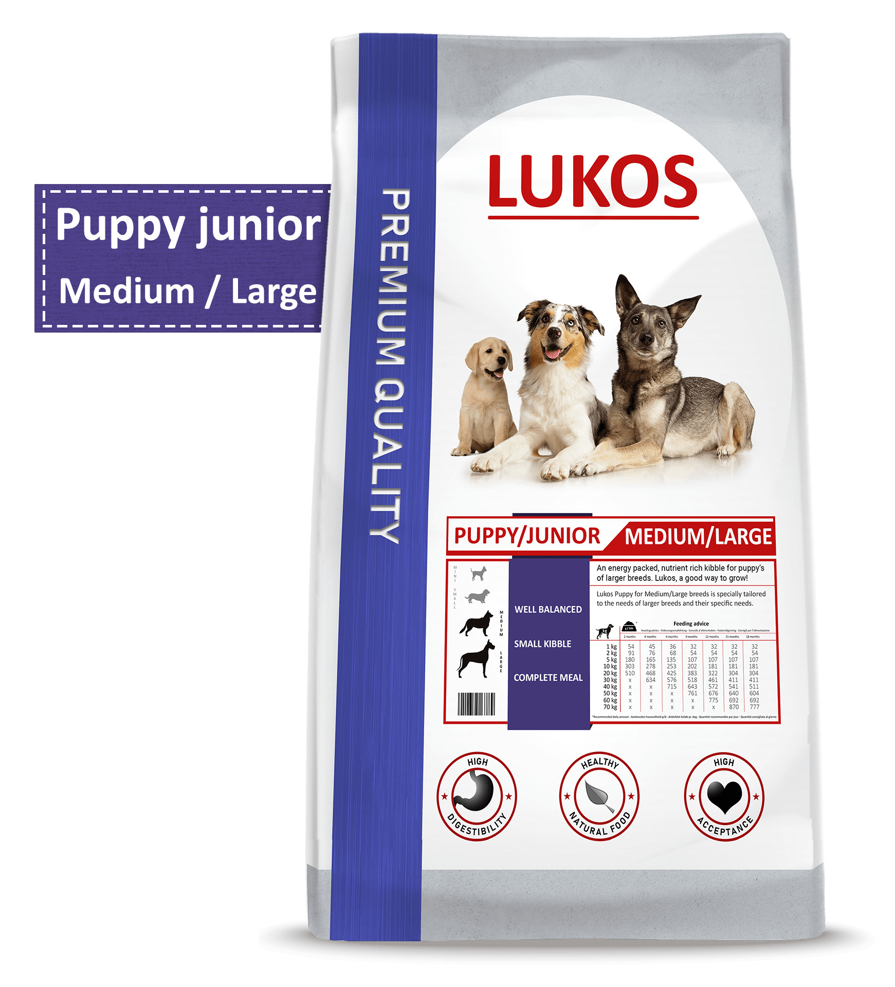 Lukos Puppy en Junior Medium & Large Breeds