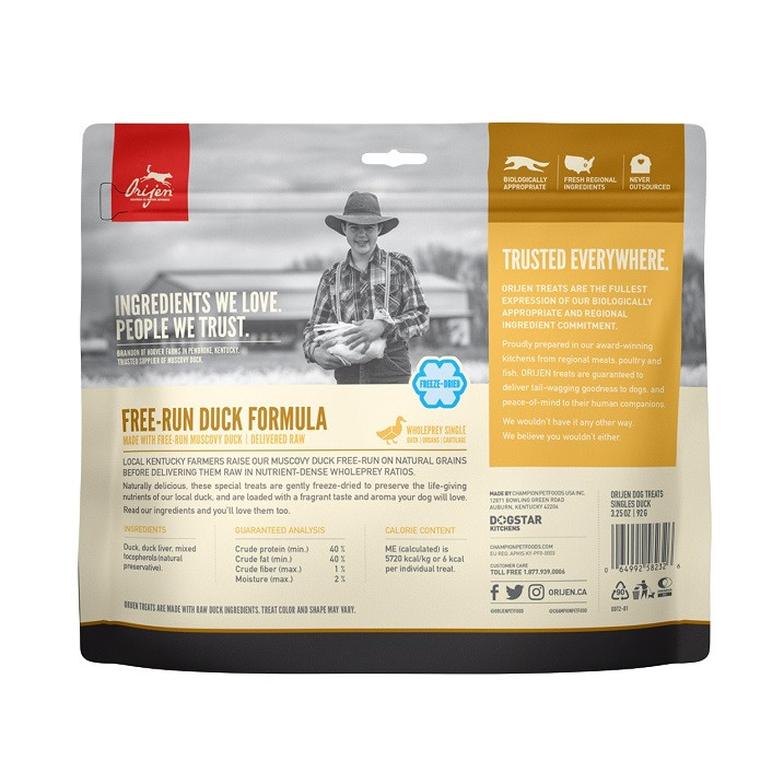 Orijen Free-Run Treats pour chien au canard