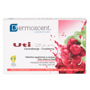 Dermoscent Uti-Zen Canneberge Comprimés pour chien et chat 30 comprimés