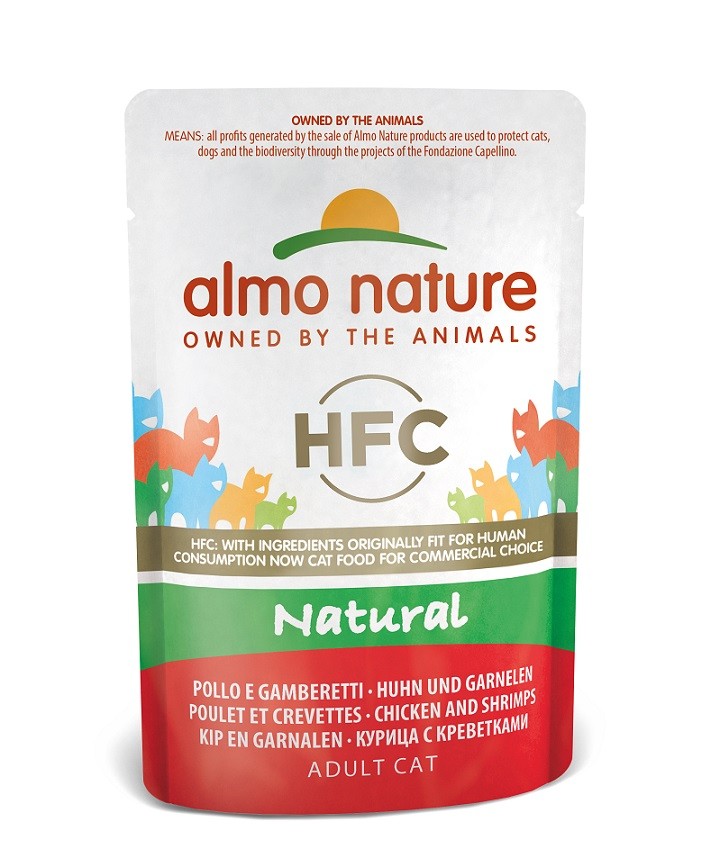 Almo Nature Classic Nature Poulet & Crevettes pour chat 55g